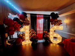 sweet 16 decor at skylight hall in queens ny